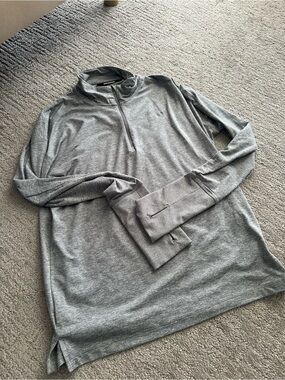Nike Gray Dri-FIT Running Quarter-Zip